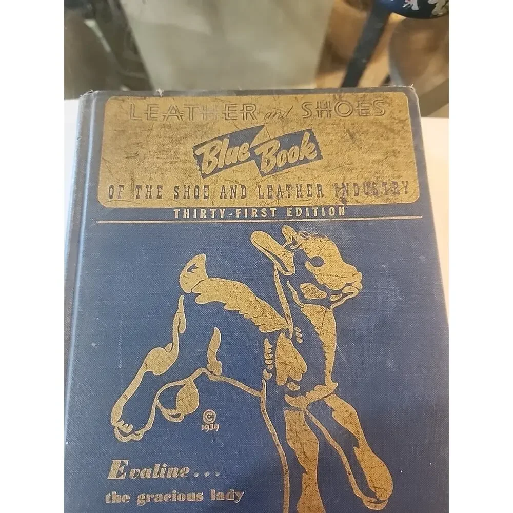 1952 Blue Book Shoe & Leather Industry Catalog Manual Evans HC Vintage Ads